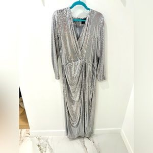 SZ 18 Eloquii x Jason Wu silver cocktail dress